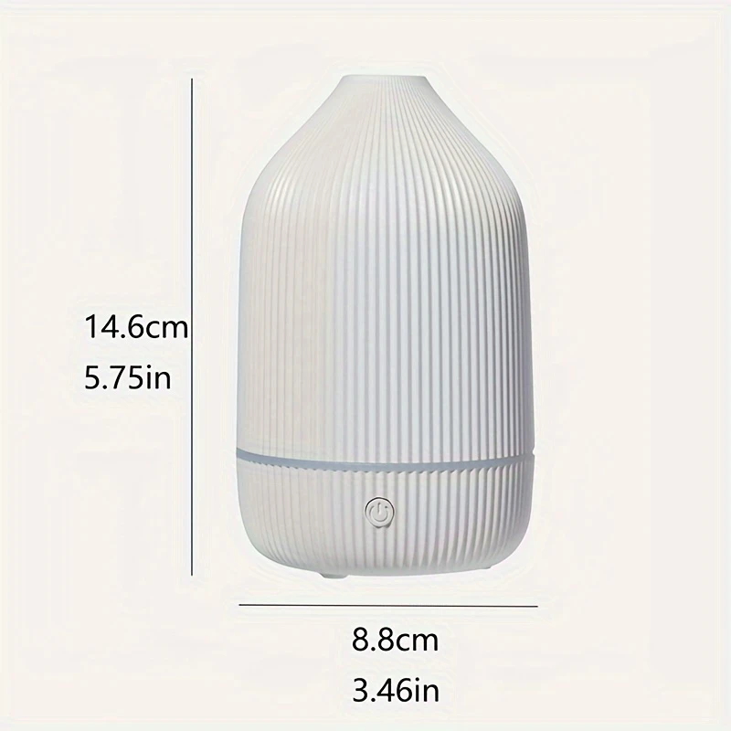 White textured diffuser with dimensions labeled on a white background